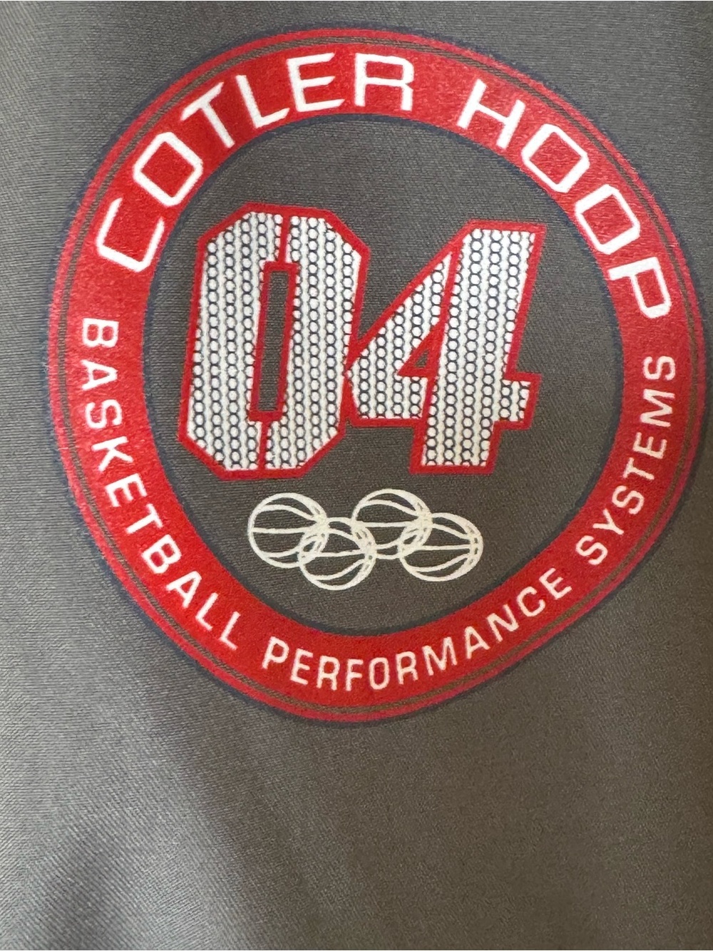 Cotler Hoop Basketball Performance Systems Kids' Gray Hooded Windbreaker Jacket - Picture 6 of 7
